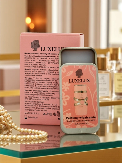 LUXELUX Solid Balm Aurelia – balsam parfumat în cutie metalică 10g