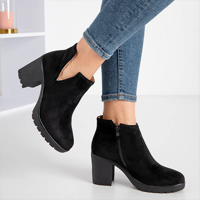 Cizme negre pentru femei pe stâlpul Ryoko - Încălțăminte