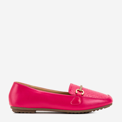 Mocasini dama fucsia cu decor Riltia - Incaltaminte