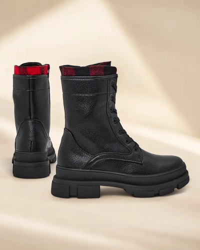 Cizmele de glezna pentru femei din piele ecologica Royalfashion workery Fezze