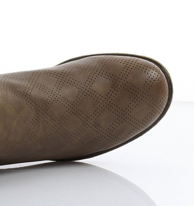 Sztyblety w kolorze camelowym - Obuwie