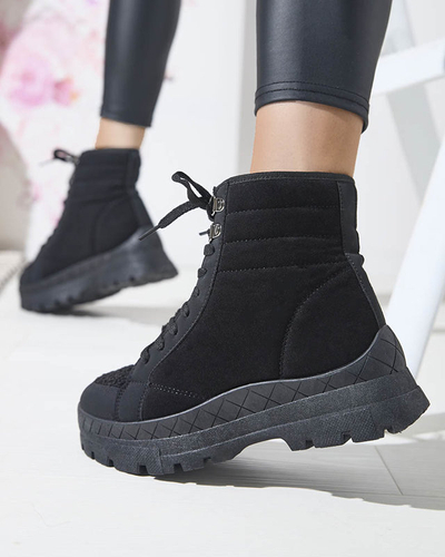 Cizme de vânătoare izolate pentru femei, de culoare neagră Wosser- Footwear