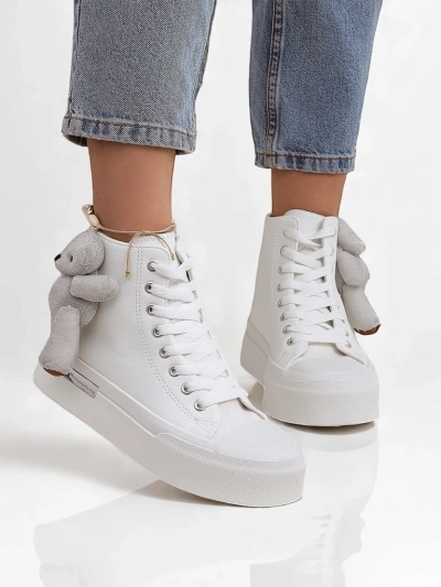 Royalfashion Adidași de damă tip high-top cu ursuleț Tedi