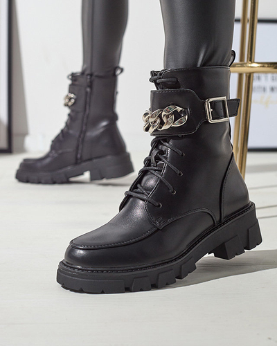 Cizme bagger negre călduroase pentru femei Effpi- Footwear