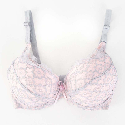 Sutien gri si roz cu dantela - Lenjerie intima