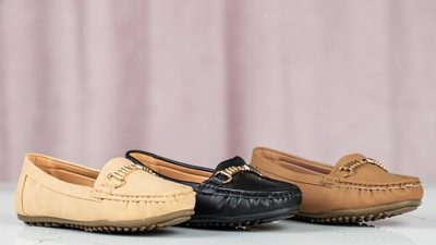 Mocasini negri cu decor metalic Abu-Dabi - Încălțăminte