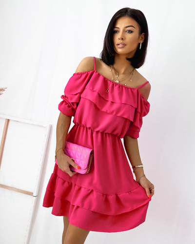 Rochie spaniolă fucsia damă - Îmbrăcăminte