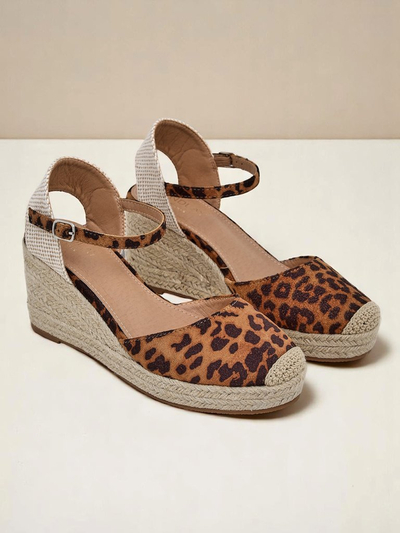 Alza di plantia travesá Aurelia Leopard Royalfashion pa dama cueru di imitacion camel