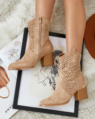 Royalfashion Cizme Mozie de damă low post openwork