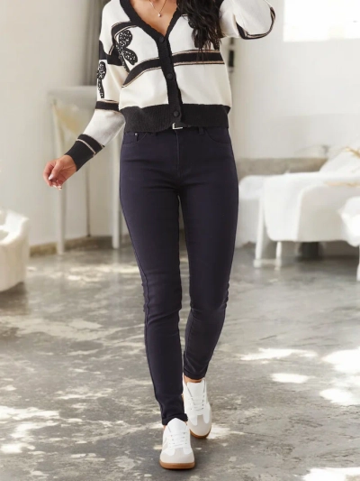 Royalfashion Jeans skinny din bumbac pentru femei