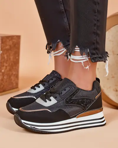 Royalfashion Pantofi sport pentru femei cu sclipici Borovis