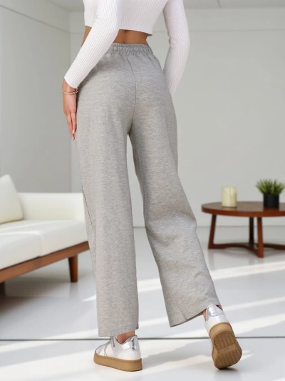 Royalfashion Pantaloni sport largi femei, țesătură cu zirconii
