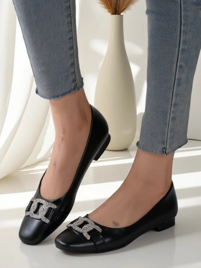 Royalfashion Pantofi ballet pentru femei cu o fundă Frelie