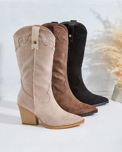 Royalfashion Cizme cowboy cu toc pentru femei Kowib