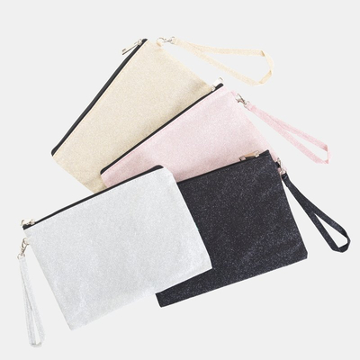 Geantă cosmetică cu sclipici de aur - Genti