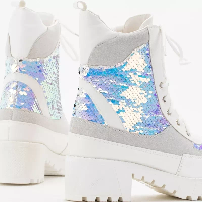 OUTLET Botine albe dama Licynia - Pantofi