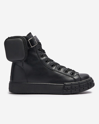 Pantofi sport de damă negri cu husă Efiffe- Footwear