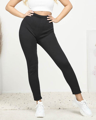Jambiere de damă clasice negre cu izolație PLUS SIZE - Îmbrăcăminte
