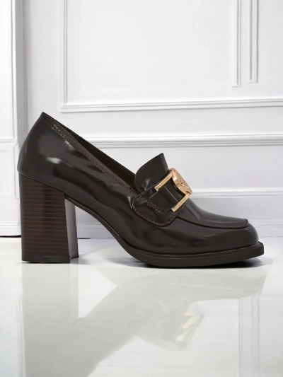 Loafers meri Persephone Nero pos eko logikal deri gold bakle sey
