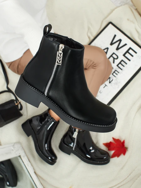 Botine de damă din piele ecologică Belvani