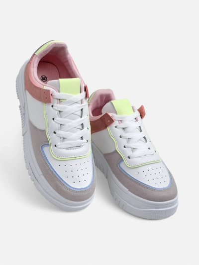 Sneakers damă Hypatia Pastello gri deschis piele eco primăvară 4cm