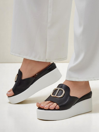 Royalfashion șlapi wedge pentru femei Daffin