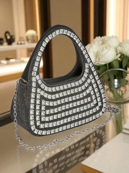 Royalfashion Kabatowa torebka damska z cyrkóniami Myra Quill