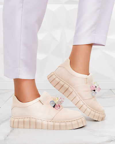 Royalfashion Pantofi sport cu pietre colorate Resinello