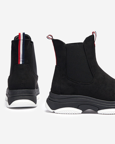 OUTLET Cizme izolate din eco-suede negru pentru femei Ducti- Footwear