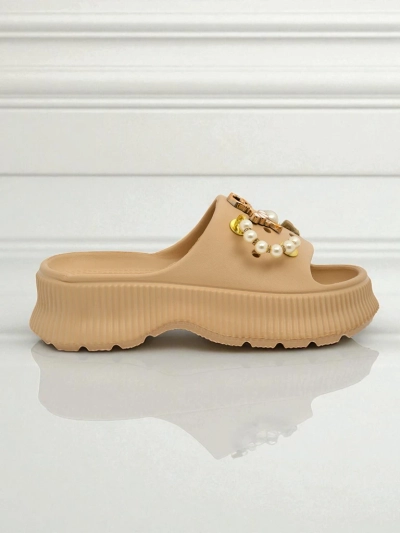 Royalfashion Sandale de damă din cauciuc cu ornamente Slash Glam
