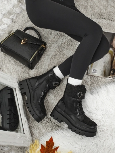 Botine workery dama cu blană Safil