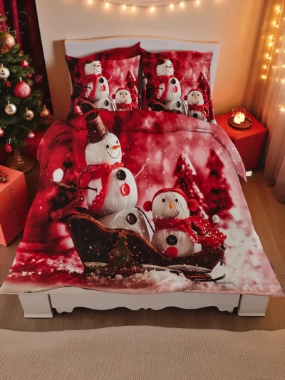 Royalfashion Lenjerie de pat de Crăciun 160x200 set 3 PIESE