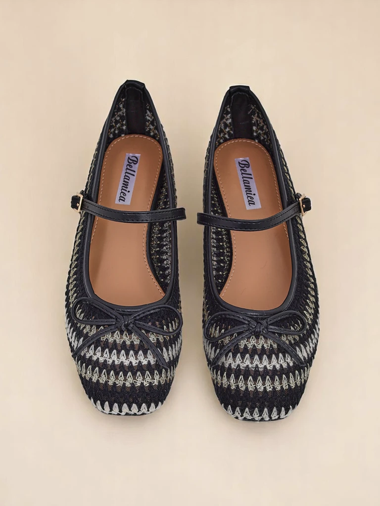 Royalfashion Balerini de damă din material țesut cu baretă Vanot