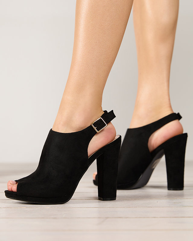 OUTLET Sandale de dama negre pe post superior Veteri - Incaltaminte