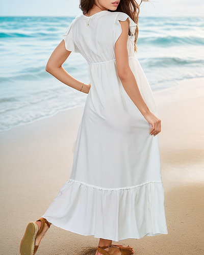 Royalfashion Rochie lungă de damă cu dantelă