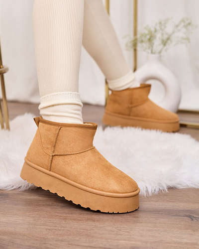 Royalfashion Cizme de zăpadă cu platformă pentru femei maro Ersinella