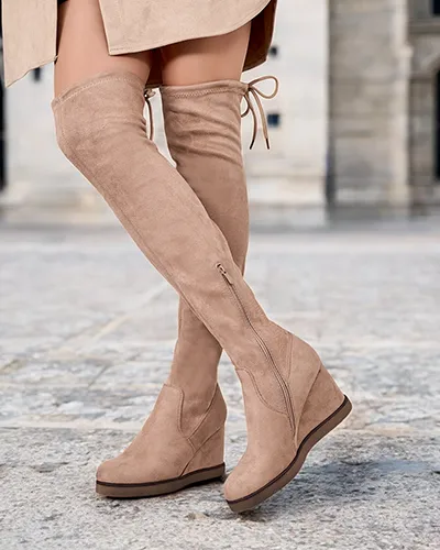 Royalfashion Cizme de damă Romino până la genunchi