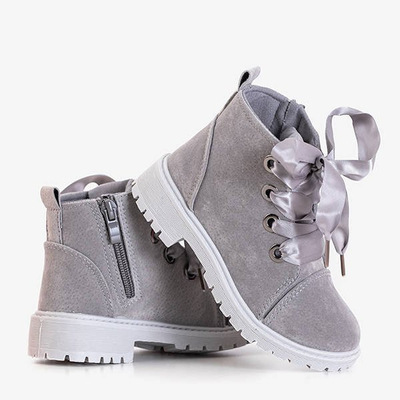 Cizme gri pentru copii de la Meveye - pantofi