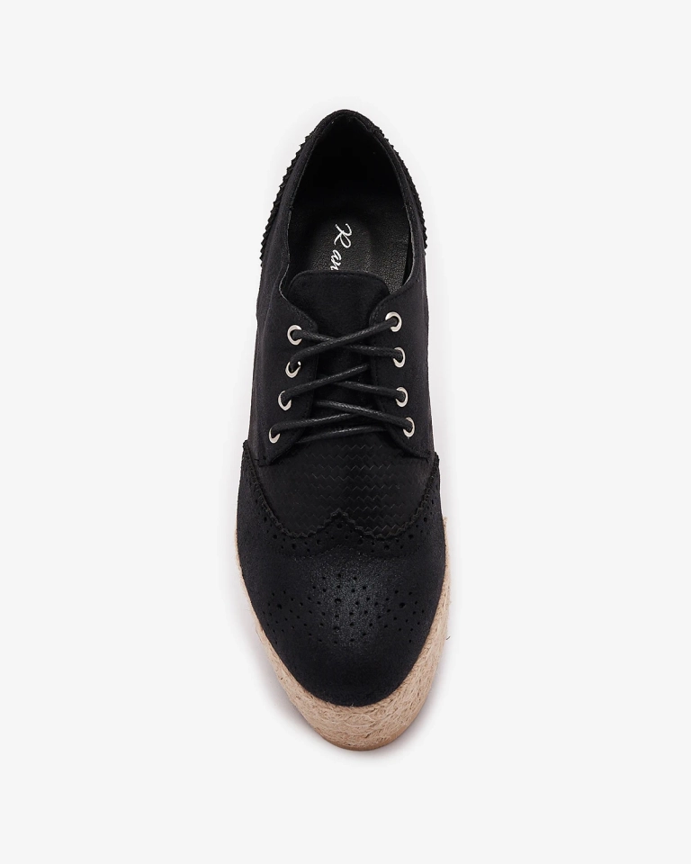 Pantofi de damă cu jumătate de pantofi negri pe platformă Jacais- Footwear