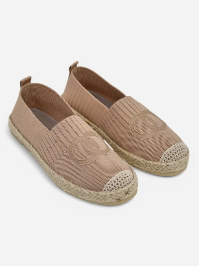 Espadrile de damă Callisto maro deschis, toc plat, piele ecologică