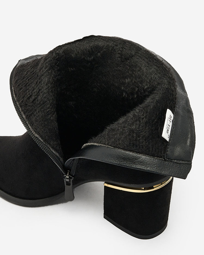 Royalfashion Cizme negre de damă pe post de cizme Estrate
