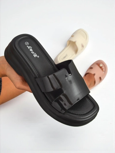 Royalfashion Damskie klapki na grubszej podeszwie Nova Gloss