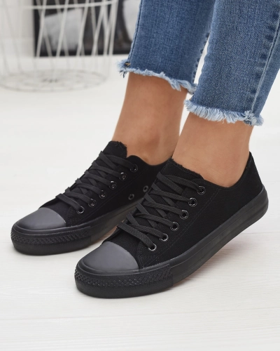 Adidași clasici cu șiret pentru femei negri Ogisa - Încălțăminte