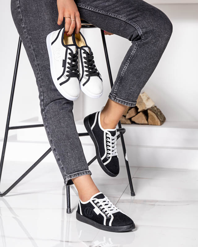 Adidasi negri de dama cu insigna Wefera - Incaltaminte