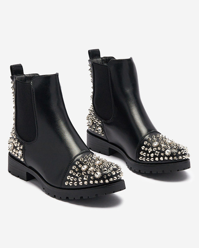 Cizme de damă cu cuișoare, de culoare neagră Amerapi- Footwear