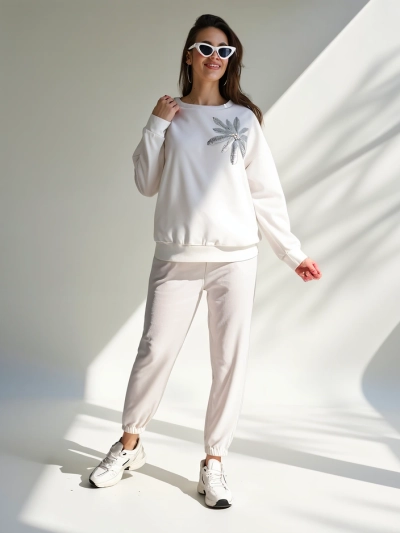 Set de viscoză Royalfashion pentru femei cu un model floral