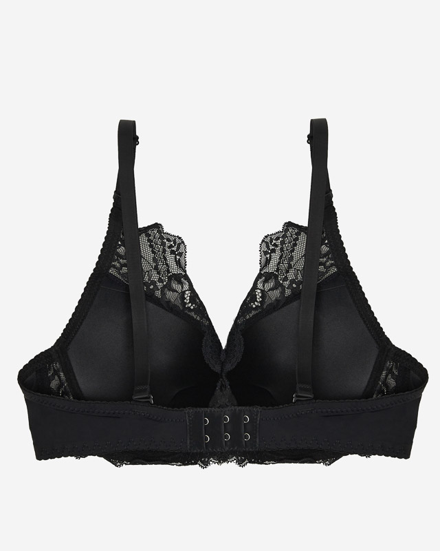 Sutien push-up dama cu dantela neagra - Lenjerie intima