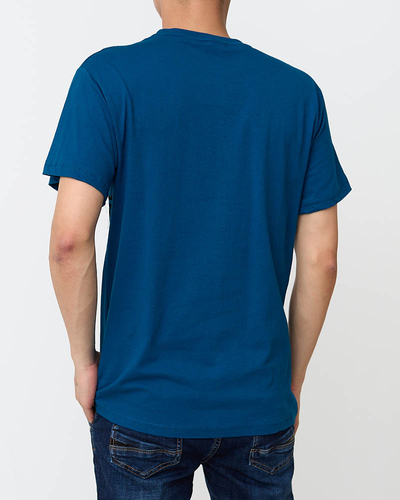 Tricou bărbați cu imprimeu turcoaz - Îmbrăcăminte