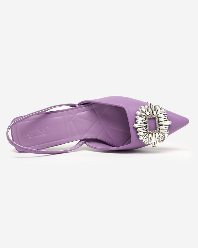 OUTLET Pantofi violet dama cu toc Arga - Incaltaminte