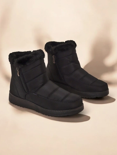 Botine Dama Venus Negre din Material Textil Confortabile pentru Iarnă